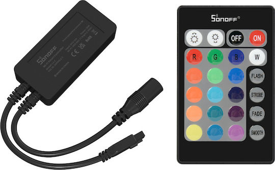 Sonoff Αδιάβροχη Smart Ταινία LED Wi-Fi 12V RGB Φως 2m Τύπου SMD5050 με Τροφοδοτικό, Τηλεχειριστήριο & WiFi Controller
