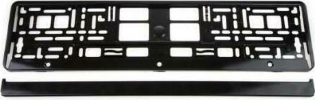 AMiO Car License Plate Frame Plastic 52 x 12.5cm Black 1pcs