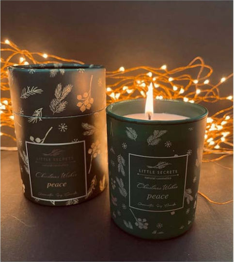 Little Secrets Χριστουγεννιάτικο Γυάλινο Κερί Πράσινο Christmas Wishes