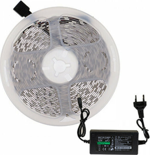 Fos me Ταινία LED 12V Ψυχρό Λευκό Φως 2m με Τροφοδοτικό