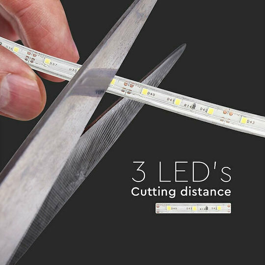 V-TAC Waterproof LED Strip 12V Green Light 5m Type SMD3528 with Power Supply