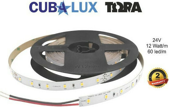 Cubalux Waterproof LED Strip 24V Natural White Light 5m Type SMD2835