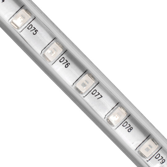 GloboStar Αδιάβροχη Ταινία LED 220V Κόκκινο Φως 1m Τύπου SMD2835