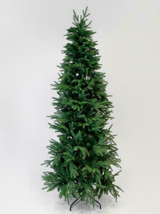 Κυπαρίσσι Christmas Slim Green Tree with Metallic Base and Built in Branches H180cm