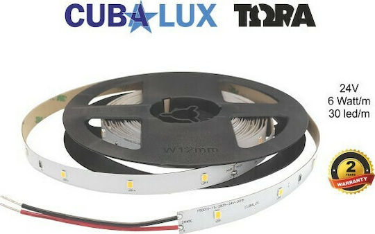 Cubalux Waterproof LED Strip 24V Natural White Light 5m Type SMD2835