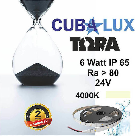 Cubalux Wasserdicht LED-Streifen 24V Natürliches Weiß Licht 5m Typ SMD2835