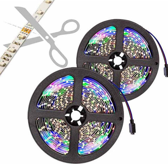 Timeless Tools LED Strip 12V RGB Light 5m Type SMD5050 with Power Supply & Remote Control
