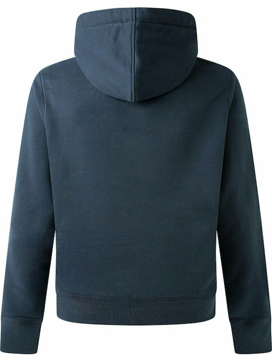 Neville Men's Sweatshirt with Hood and Pockets Navy Blue