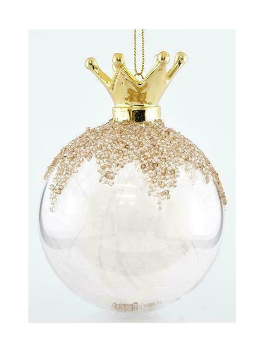 Eurolamp Weihnachtshänger Kugel Ornament Glas Durchsichtig 10cm Set 2Stück