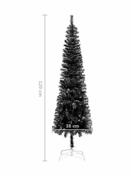 Christmas Black Tree with Metallic Base H120cm