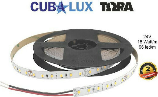 Cubalux Αδιάβροχη Ταινία LED 24V Φυσικό Λευκό Φως 5m Τύπου SMD2835