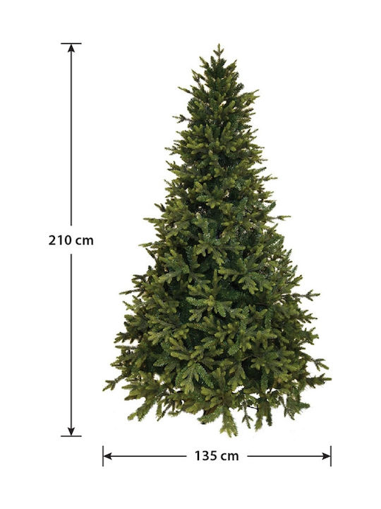 Norway Spruce Christmas Green Tree with Metallic Base H210pcs