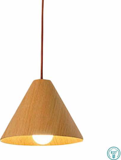 Fabas Luce Esino Pendant Light Brown with Socket E27 25cm