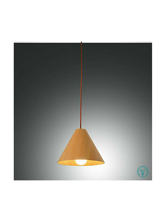 Fabas Luce Esino Hängelampe Braun mit Fassung E27 25cm.