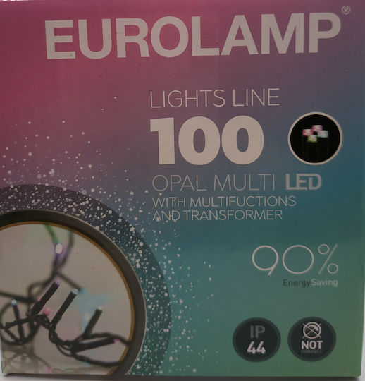 100 Λαμπάκια LED 4.95μ. Πολύχρωμα σε Σειρά