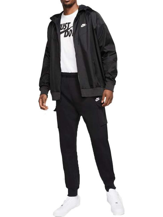 Cargo Sweatpants with Elastic Black