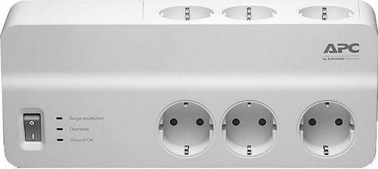 APC Power Strip with Surge Protection 6 Positions with Switch and Cable 2m