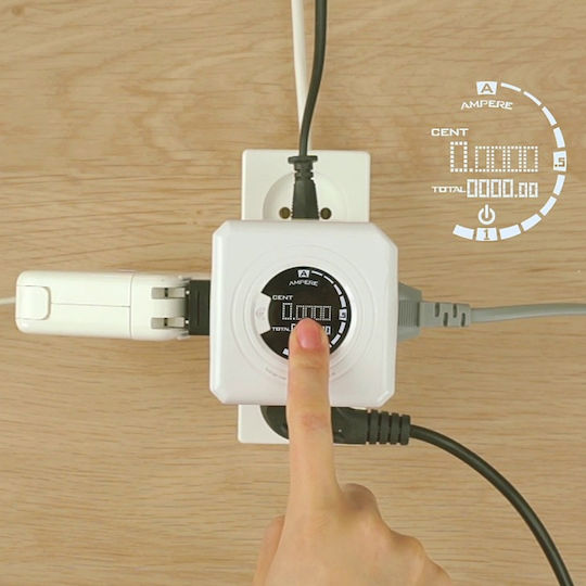 Allocacoc PowerCube 4 Positionen Gray