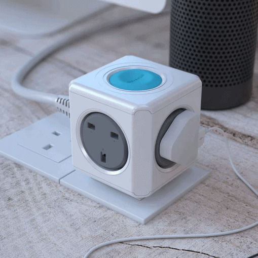Allocacoc Smart PowerCube 4 Θέσεων με Διακόπτη και Καλώδιο 1.5m Γκρι