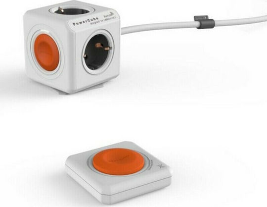 Allocacoc PowerCube 4 Θέσεων με Τηλεχειριστήριο και Καλώδιο 1.5m Γκρι