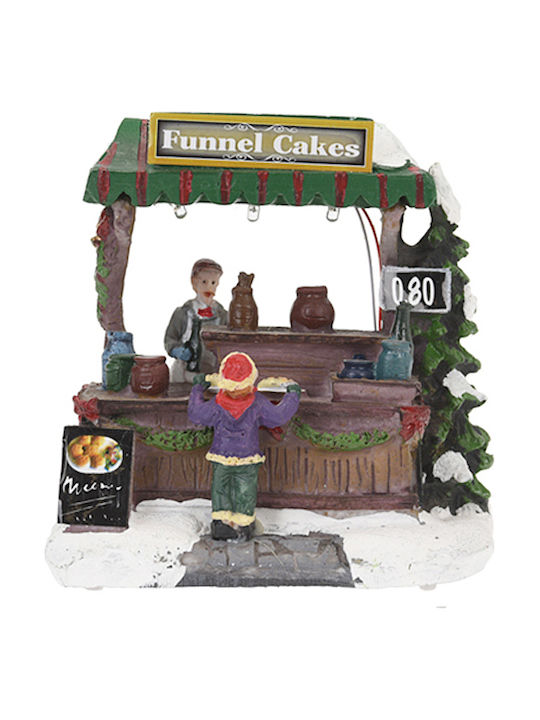Zaros Christmas Illuminated Decorative Village with Battery with Music 12x10.5x7.5cm. (Μiscellaneous Designs)