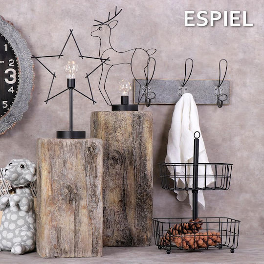 Espiel Metal Illuminated Christmas Decorative Desktop Star 24x10x36cm