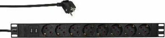 LogiLink Πολύπριζο Rack PDU8C02 1τμχ