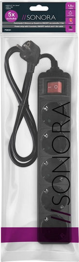Sonora PSB501 Power Strip 5 Positions with Switch and Cable 1.5m