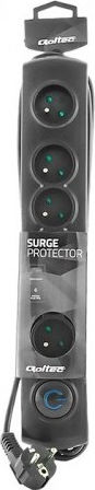 Qoltec Power Strip with Surge Protection 6 Positions with Switch and Cable 1.8m