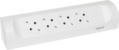 Legrand Corner 4-Outlet Power Strip White