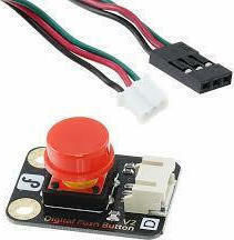 DFRobot Gravity: Digital Push Button Κόκκινο