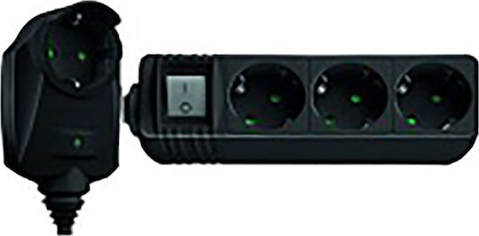 SAS Power Strip with Surge Protection 3 Positions with Switch and Cable 1.5m