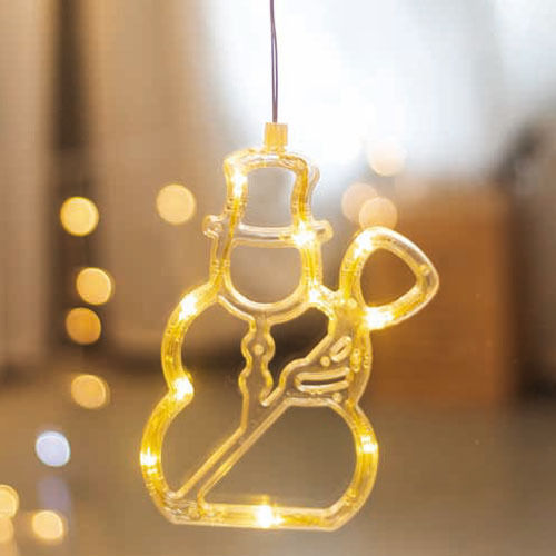 Aca Illuminated Christmas Plastic Figure SNowman White Height 20.5cm 4pcs