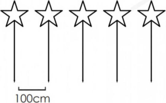 Aca Crăciunesti Decorative Stele Luminate Plastice Alb cald 400x66x400buc 5buc