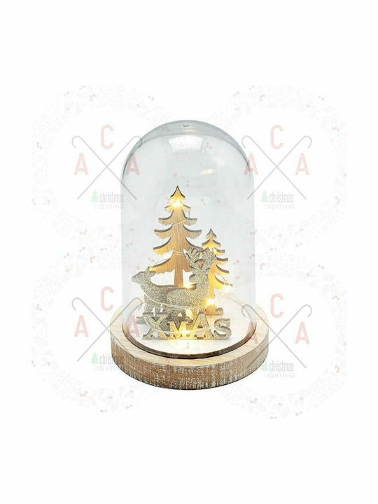 Aca Christmas Motifs Christmas Illuminated Decorative Jar 12x12x18cm Πλαστική