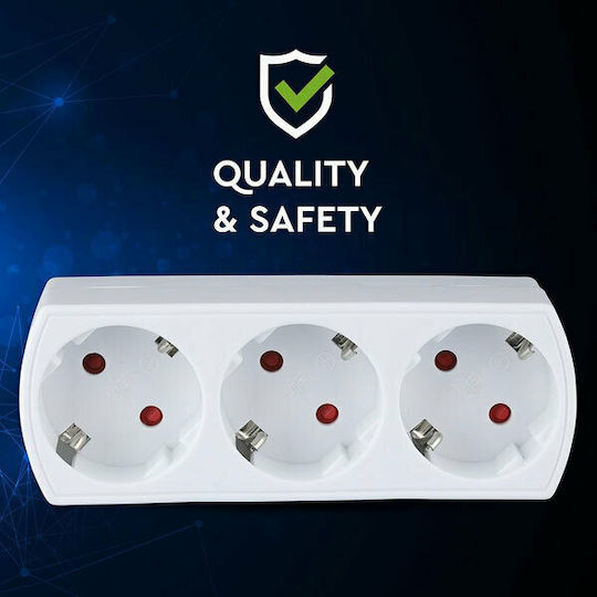 V-TAC T-Shaped Wall Plug 3 Positions