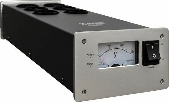 Taga Harmony PF-600 Πολύπριζο Aσφαλείας 6 Θέσεων με Διακόπτη και Καλώδιο 0.395m Ασημί