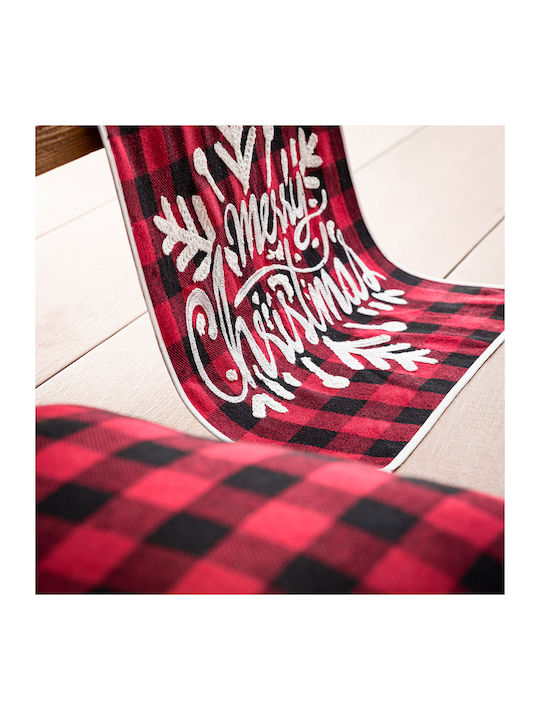 Gofis Home Christmas Tablecloth Runner Fabric Red L160xW40cm.