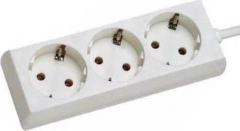 Eurolamp Power Strip 3 Positions with Cable 1.5m 5pcs