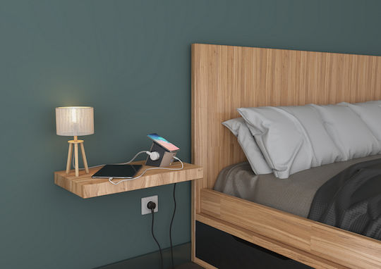 Legrand Corner Power Strip 2 Sockets with 1 USB-A, USB-C, Switch and 2m Cable