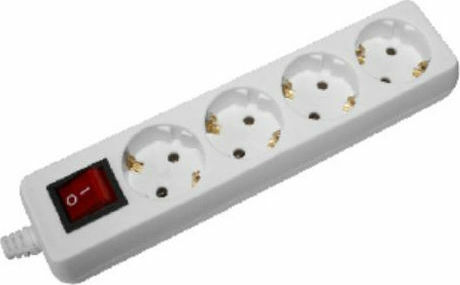 Tele Power Strip 4 Positions with Switch and Cable 1.5m