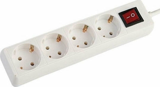 Tele Power Strip 4 Positions with Switch and Cable 1.5m