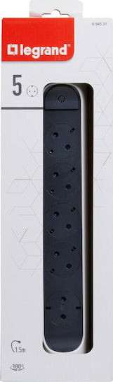 Legrand Surgearrest Power Strip 5 Sockets with Switch and 1.5m Cable