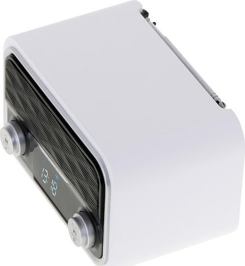 Adler AD1185 Επιτραπέζιο Ραδιόφωνο Μπαταρίας με Bluetooth και USB Λευκό