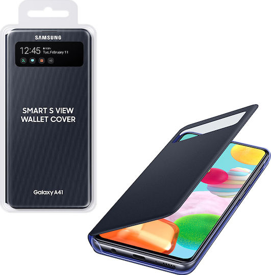 Samsung Book Δερματίνης / Πλαστικό Μαύρο (Galaxy A41)