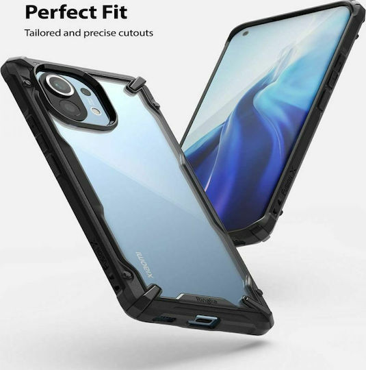 Ringke Fusion-X Back Cover Plastic / Silicone with Strap Black (Xiaomi Mi 11)