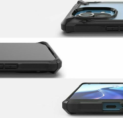Ringke Fusion-X Back Cover Plastic / Silicone with Strap Black (Xiaomi Mi 11)