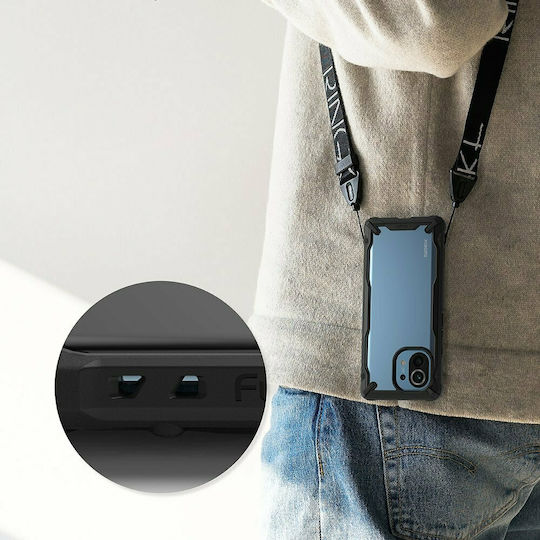 Ringke Fusion-X Back Cover Plastic / Silicone with Strap Black (Xiaomi Mi 11)