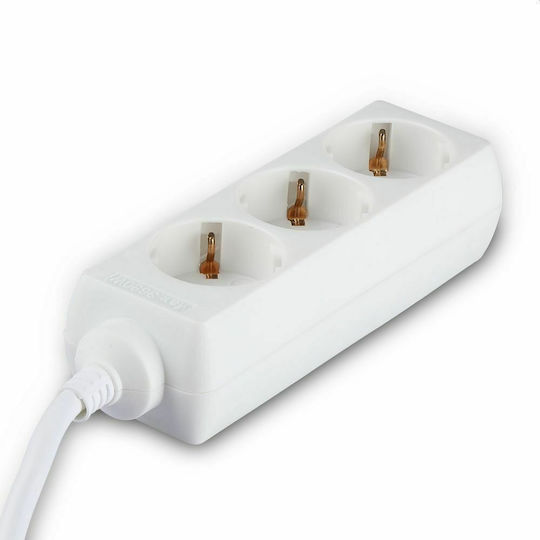 V-TAC Power Strip 3 Positions with Cable 1.5m