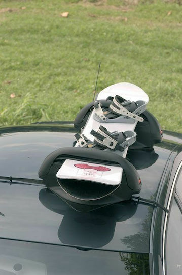 Menabo Aconcagua Bare și suporturi pentru schiuri auto Magnetice Din aluminiu Potrivite pentru 3 perechi de schiuri sau 2 plăci de snowboard